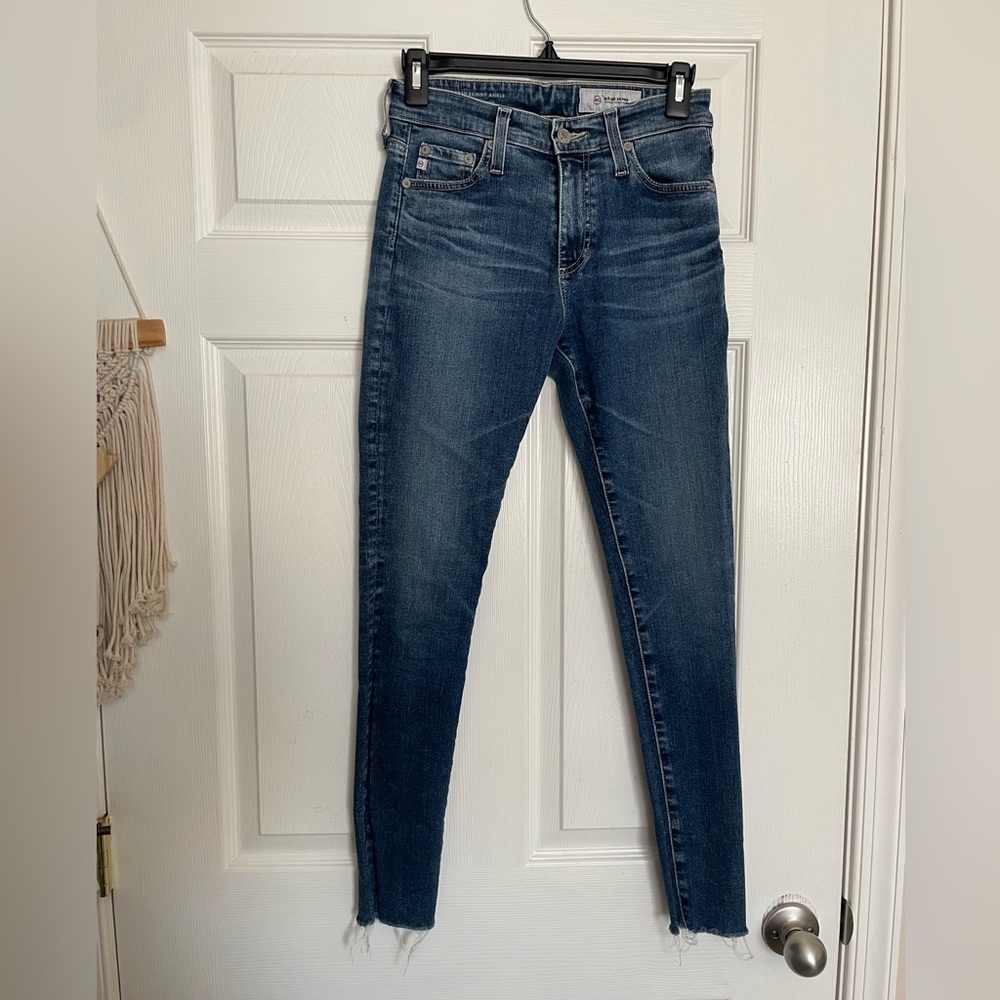 AG Denim Dark Blue Women’s 25R Farrah High Rise Skinny Ankle Jeans